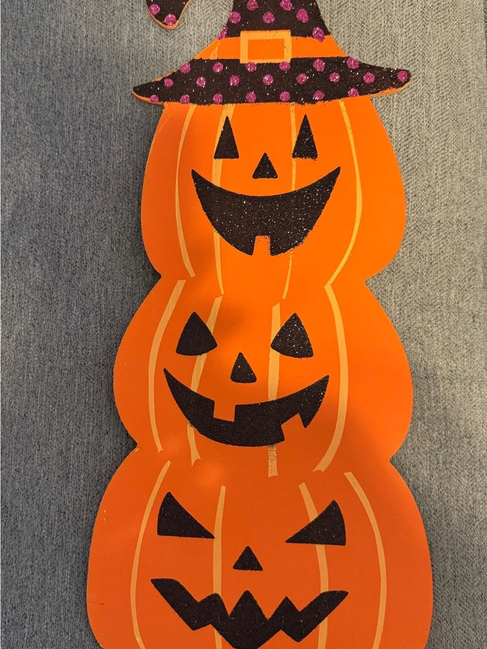 Halloween Triple Jack-O'-Lantern Party Decoration - Orange